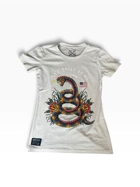 Howitzer White Reptile Snake Graphic T-Shirt